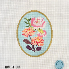 Atlantic Blue Canvas Birth Flowers November Needlepoint Canvas
