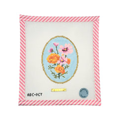 Atlantic Blue Canvas Birth Flowers October Needlepoint Canvas