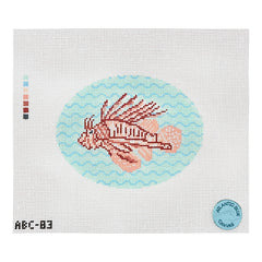 Atlantic Blue Canvas Lionfish Needlepoint Canvas