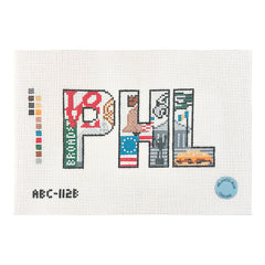 Atlantic Blue Canvas Philadelphia PHL Needlepoint Canvas - 13M
