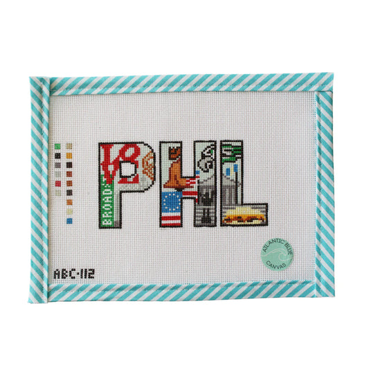 Atlantic Blue Canvas Philadelphia PHL Needlepoint Canvas - 13M