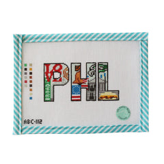 Atlantic Blue Canvas Philadelphia PHL Needlepoint Canvas - 13M