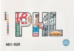 Atlantic Blue Canvas Philadelphia PHL Needlepoint Canvas - 13M