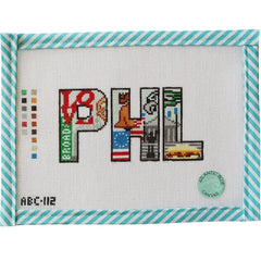 Atlantic Blue Canvas Philadelphia PHL Needlepoint Canvas - 13M