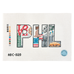 Atlantic Blue Canvas Philadelphia PHL Needlepoint Canvas - 18M