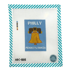 Atlantic Blue Canvas Philly Travel Book Needlepoint Canvas