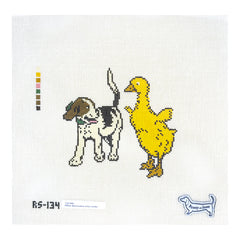 Atlantic Blue Canvas Rooney and Stitch Cecil Aldin Fresh Fields Needlepoint Canvas
