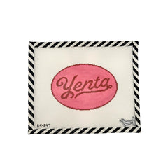 Atlantic Blue Canvas Rooney and Stitch Yenta Needlepoint Canvas