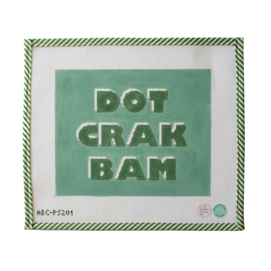 Atlantic Blue Canvas The Painted Stitch Mahjong Bag Green Needlepoint Canvas