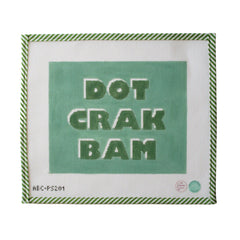 Atlantic Blue Canvas The Painted Stitch Mahjong Bag Green Needlepoint Canvas