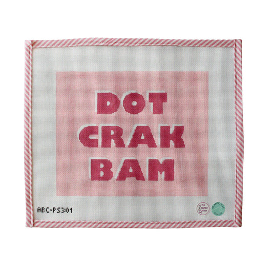Atlantic Blue Canvas The Painted Stitch Mahjong Bag Pink Needlepoint Canvas