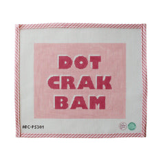 Atlantic Blue Canvas The Painted Stitch Mahjong Bag Pink Needlepoint Canvas