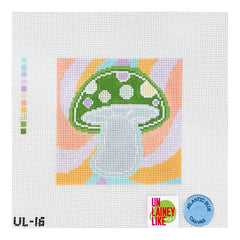 Atlantic Blue Canvas UnLainey Like Neon Mushroom Needlepoint Canvas
