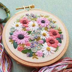 Jessica Long Embroidery Wildflower Sampler Embroidery Craft Kit