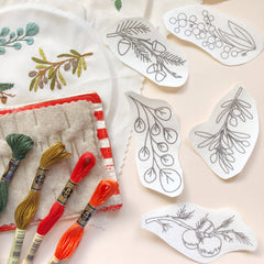 M Creative J Botanical Branches Peel Stick & Stitch Embroidery Patterns