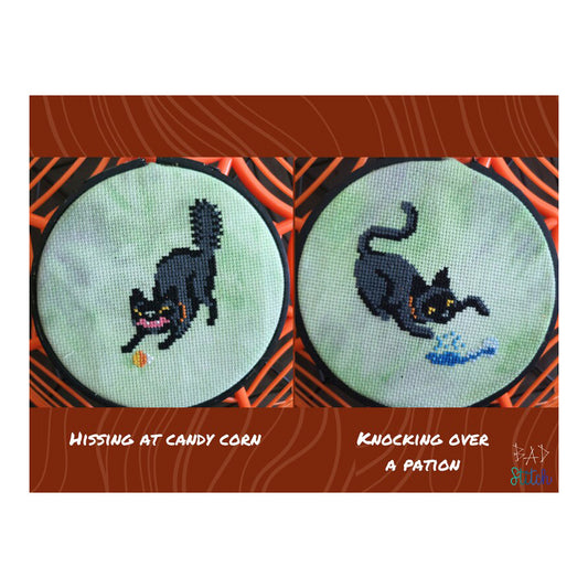 BAD Stitch Inappropriate Cats Cross Stitch Pattern