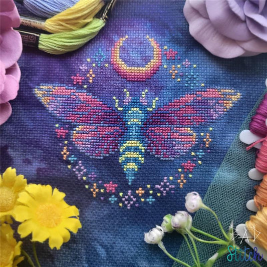 BAD Stitch Neon Cicada Cross Stitch Pattern