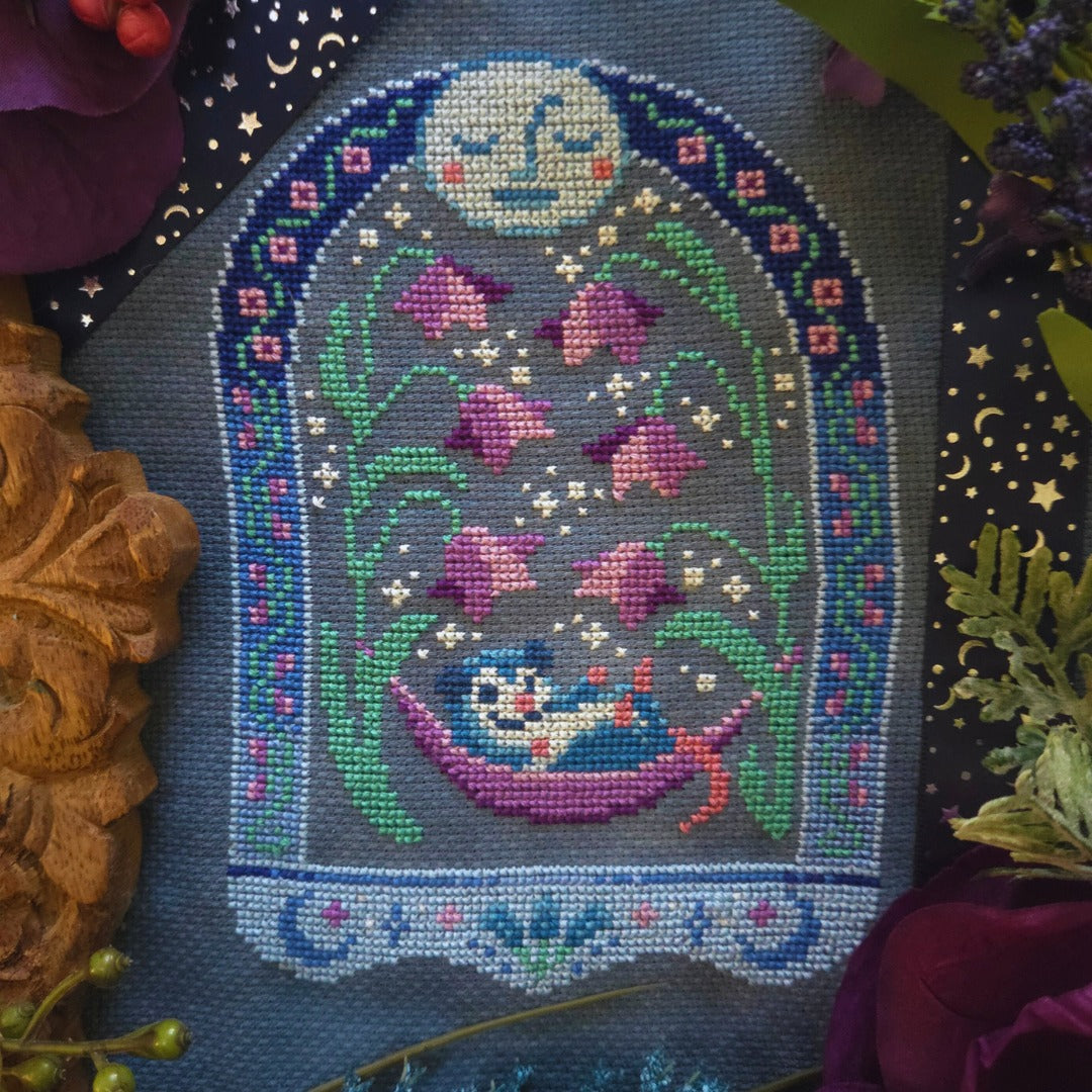 BAD Stitch Night Blooms Cross Stitch Pattern