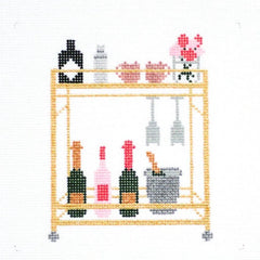 Morgan Julia Designs Bar Cart Needlepoint Canvas