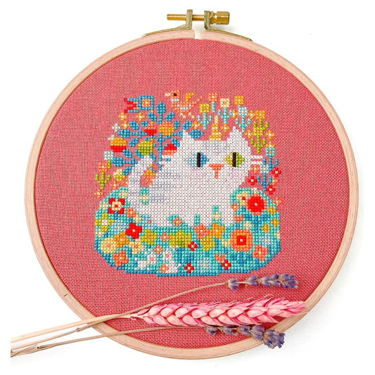 Barbara Ana Designs The Lady and the Caticorn Cross Stitch Pattern