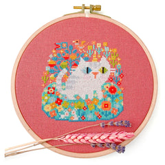 Barbara Ana Designs The Lady and the Caticorn Cross Stitch Pattern