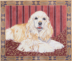Barbara Russell Cocker Designs Spaniel Dog Needlepoint Canvas