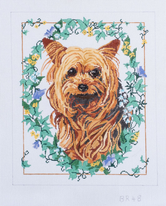 Barbara Russell Designs Barbara Russell Yorkshire Terrier Needlepoint Canvas