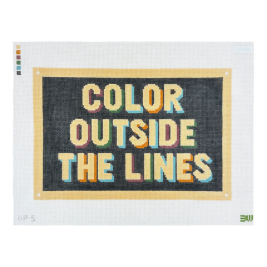 Bateswood Needlepoint Color Outside the Lines Needlepoint Canvas