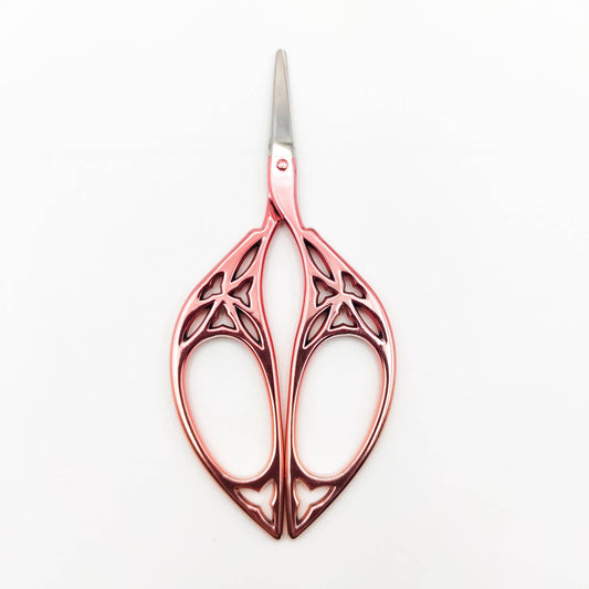 SChandworks Leaf Embroidery Scissors - Red