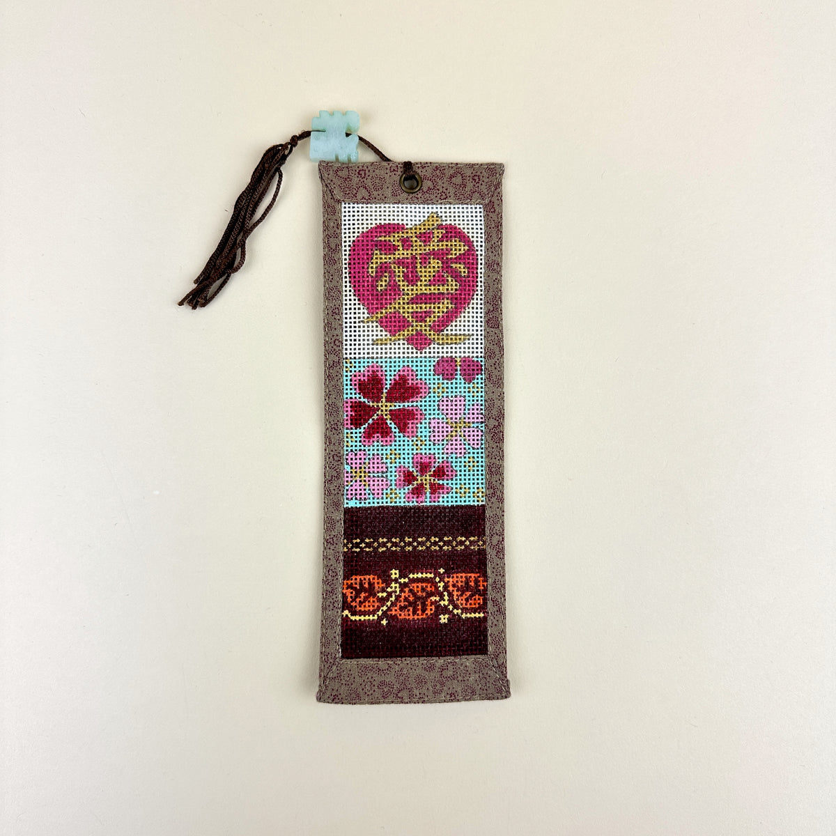 Princely Designs Self Finishing Needlepoint Bookmark - Love