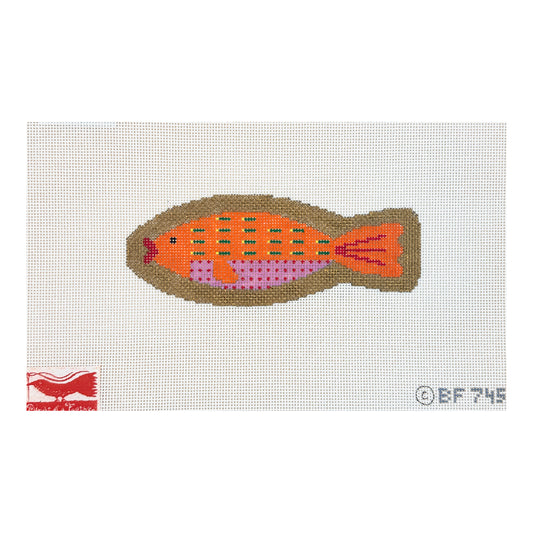 Birds of a Feather Blessed Home Fish Needlepoint Canvas