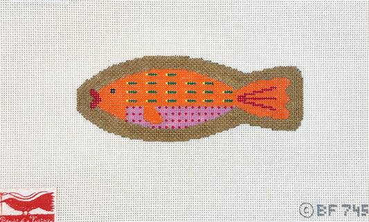 Birds of a Feather Blessed Home Fish Needlepoint Canvas