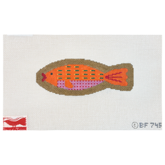 Birds of a Feather Blessed Home Fish Needlepoint Canvas