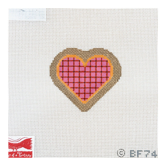 Birds of a Feather Blessed Home Heart Needlepoint Canvas