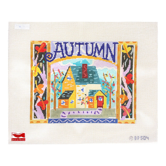 Birds of a Feather Bud Peen Autumn Needlepoint Canvas