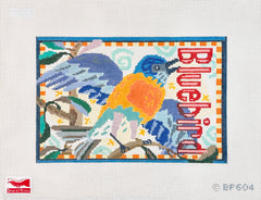 Birds of a Feather Bud Peen Bluebird Needlepoint Canvas