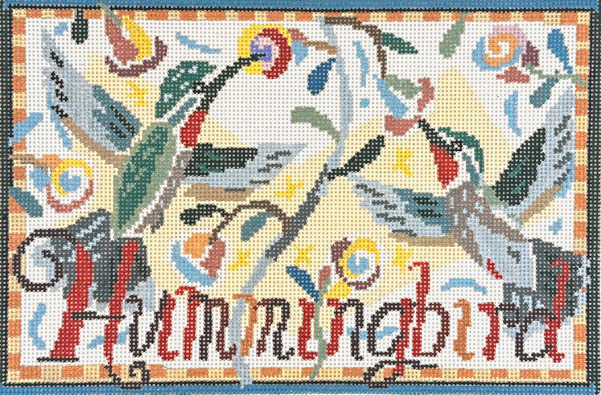 Birds of a Feather Bud Peen Hummingbird Needlepoint Canvas