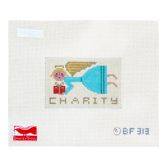 Birds of a Feather Christmas Angel Charity Needlepoint Canvas