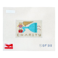 Birds of a Feather Christmas Angel Charity Needlepoint Canvas