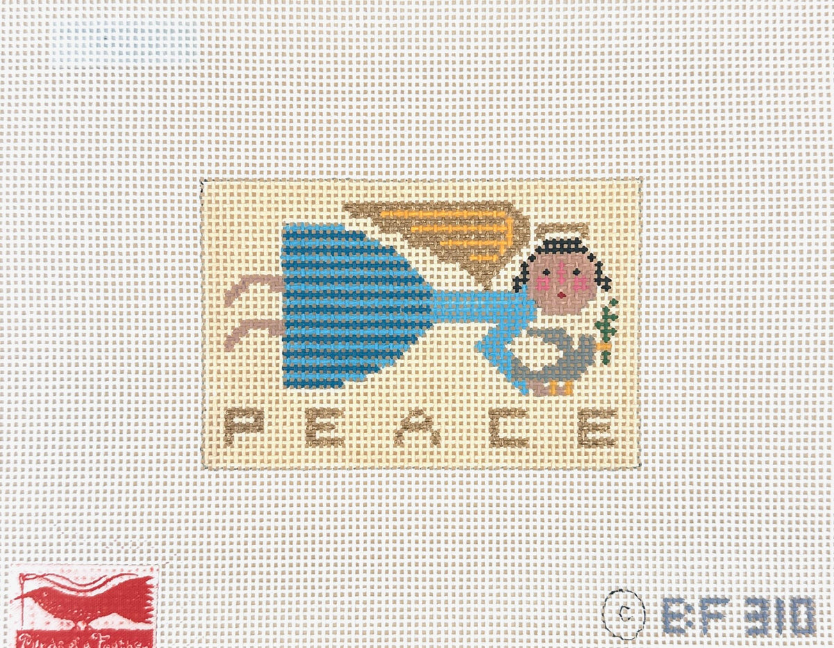 Birds of a Feather Christmas Angel Peace Needlepoint Canvas