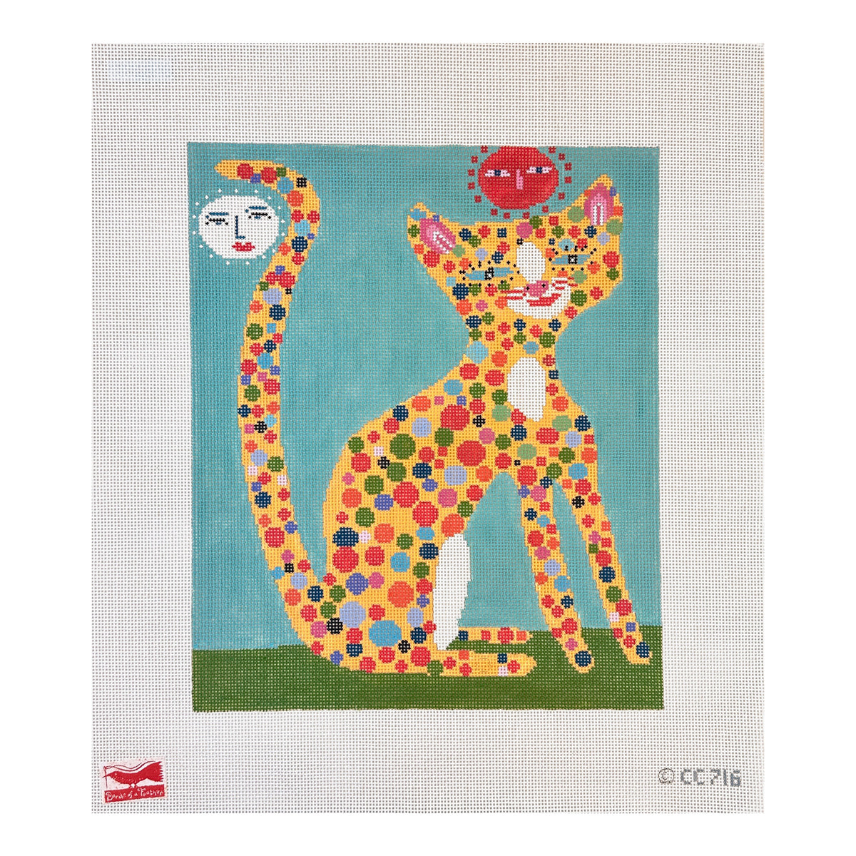 Birds of a Feather Christopher Corr Spotted Leopard Needlepoint Canvas