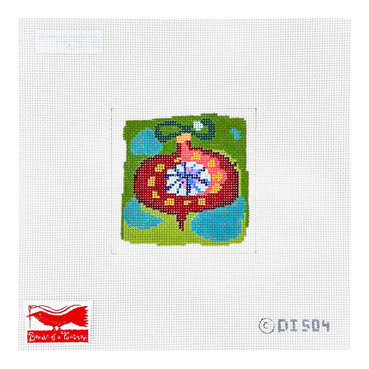 Birds of a Feather Donna Ingemanson Christmas Ornament Needlepoint Canvas