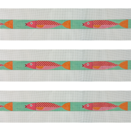 Birds of a Feather Fish Belt Needlepoint Canvas