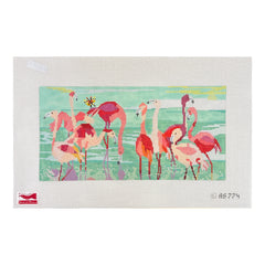 Birds of a Feather Amy Schimler-Safford Flamingo Party Needlepoint Canvas