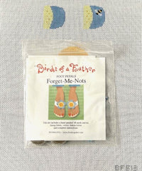 Birds of a Feather Forget Me Nots Foot Petals Needlepoint Canvas