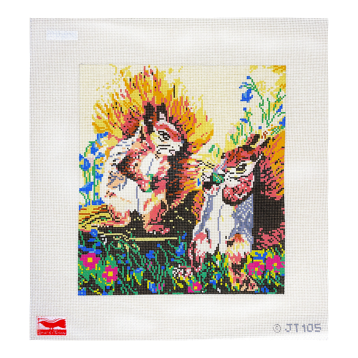 Birds of a Feather Jennie Taylor Friends Forever Needlepoint Canvas