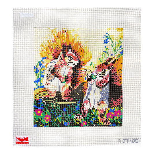 Birds of a Feather Jennie Taylor Friends Forever Needlepoint Canvas