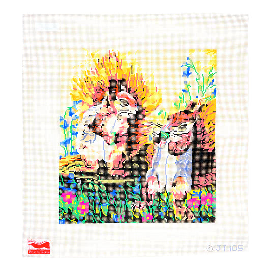 Birds of a Feather Jennie Taylor Friends Forever Needlepoint Canvas