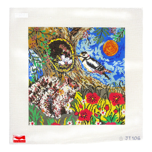Birds of a Feather Jennie Taylor The Nest Needlepoint Canvas
