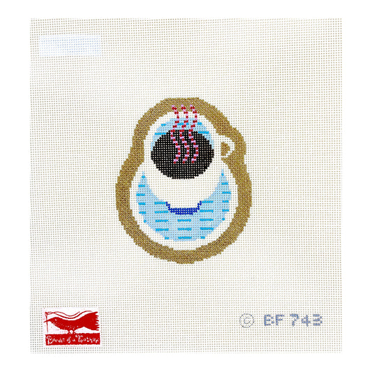 Birds of a Feather Blessed Home Teacup Needlepoint Canvas